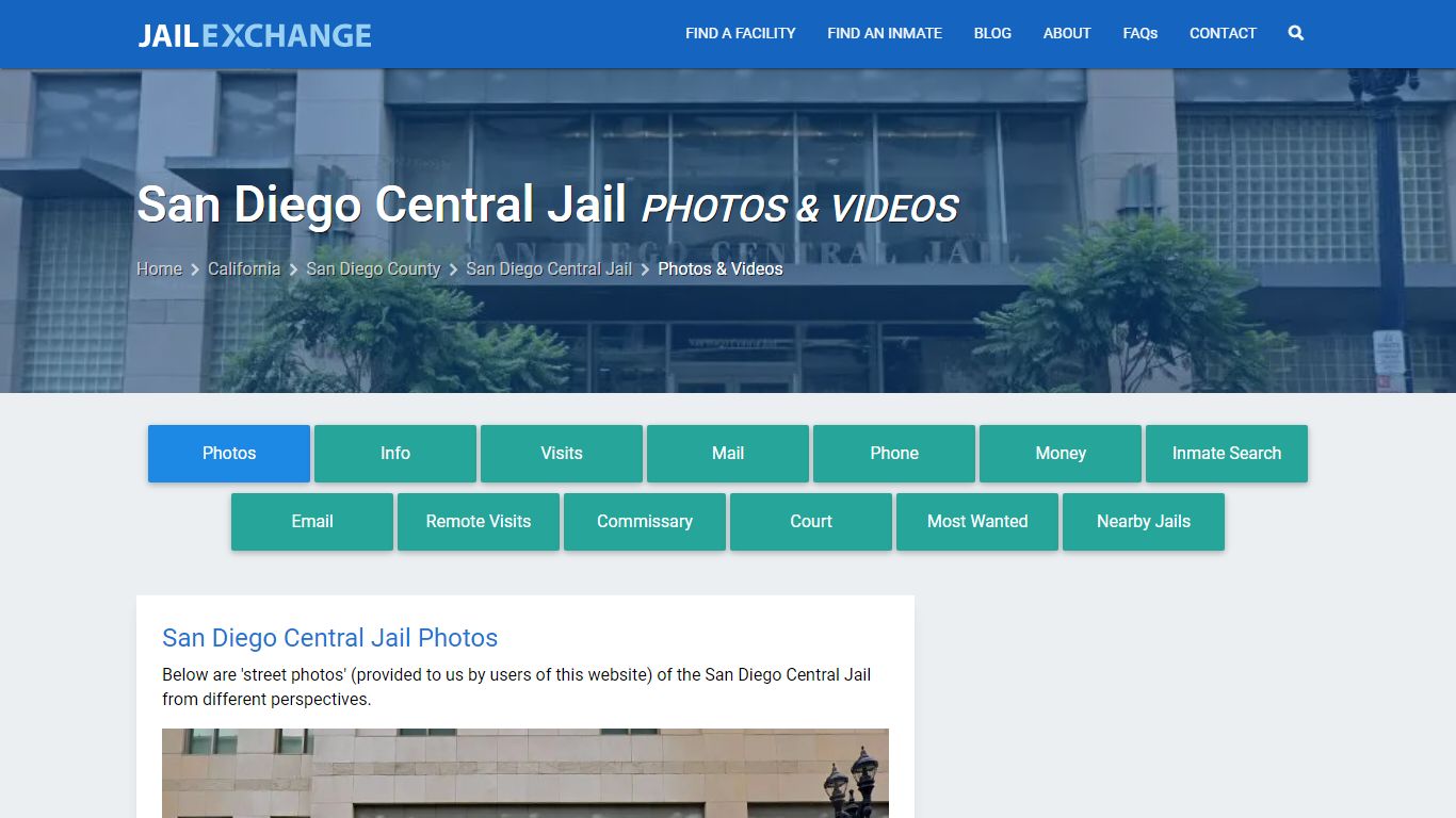 Photos & Videos - San Diego Central Jail, CA - Jail Exchange